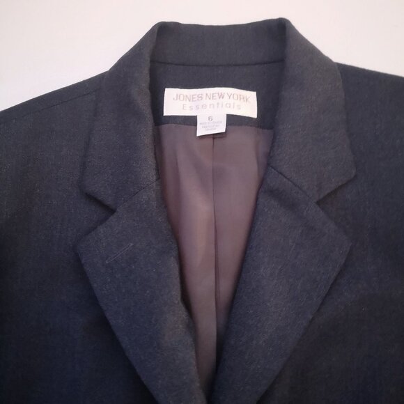 Jones New York Essentials Ladies Navy Wool Blazer / Coat - Picture 4 of 11
